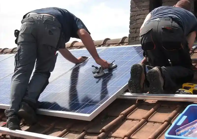 Installing solar pv panel