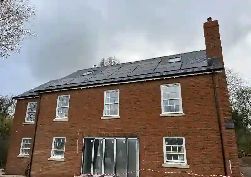 Home with newly fitted solar pv